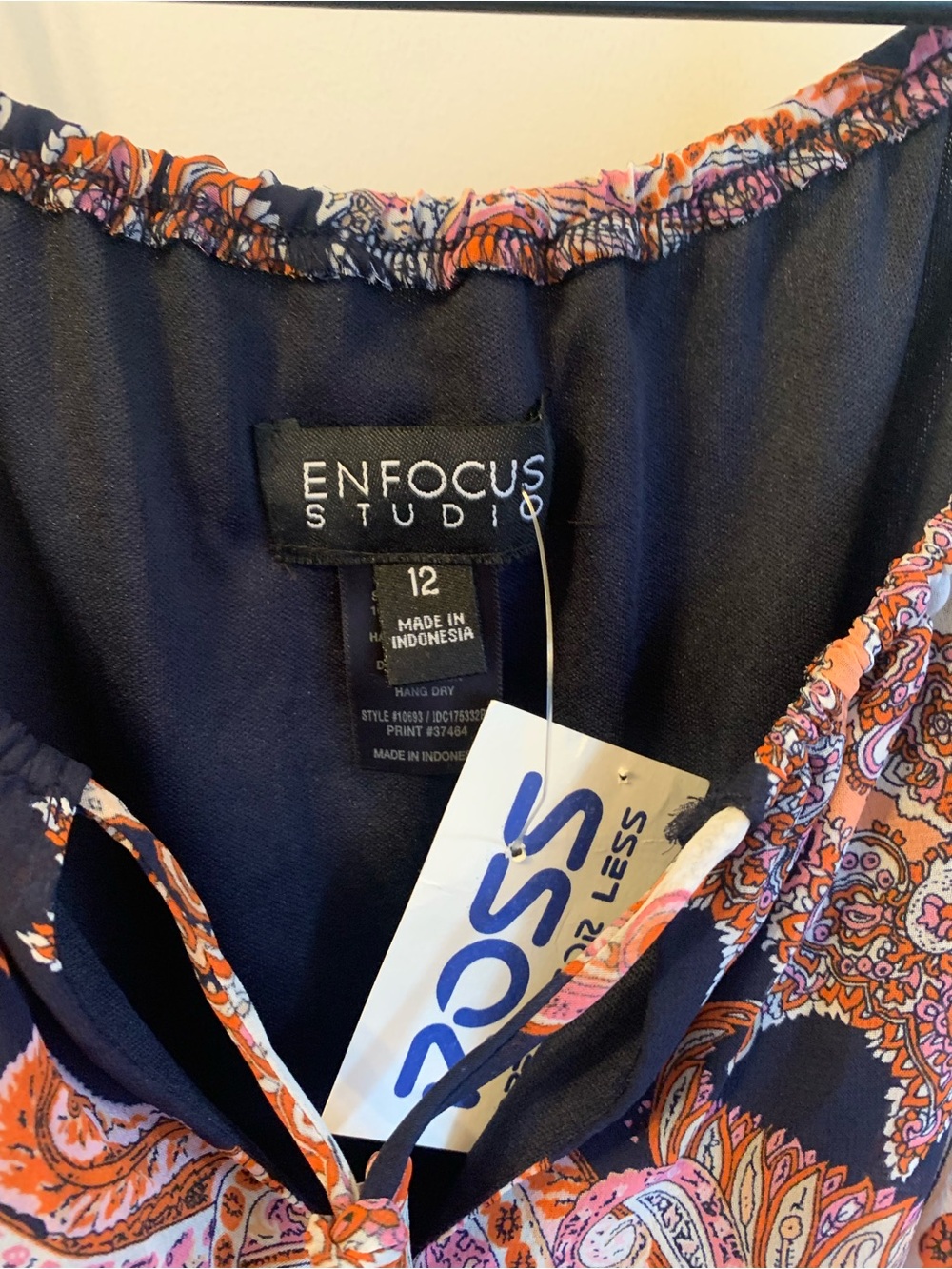 NWT Enfocus Studio Women’s Boho Paisley Maxi Dress Size 12 Sleeveless Smocked Wa - Picture 5 of 6